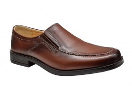 Pantofi barbati casual maro din piele naturala fara siret GKR48M